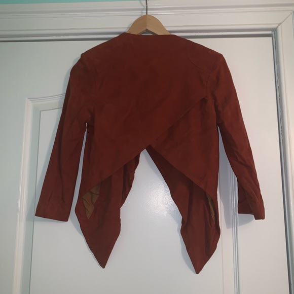 Plastic Island Authentic Suede Blazer in Rust - Picture 3 of 3
